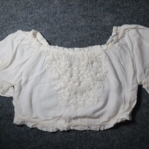 Elegant White Off the Shoulder Women's Ruffle crop top